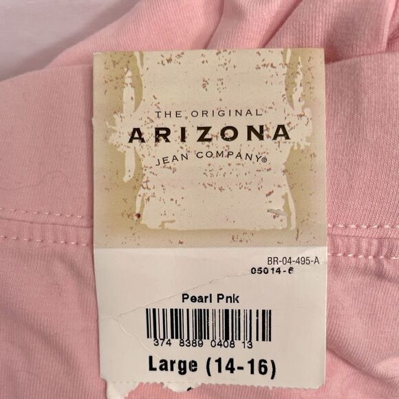 PEARL PINK LACE CUFFED CAPRI LEGGINGS SIZE LARGE (14-16) by ARIZONA - Picture 3 of 5